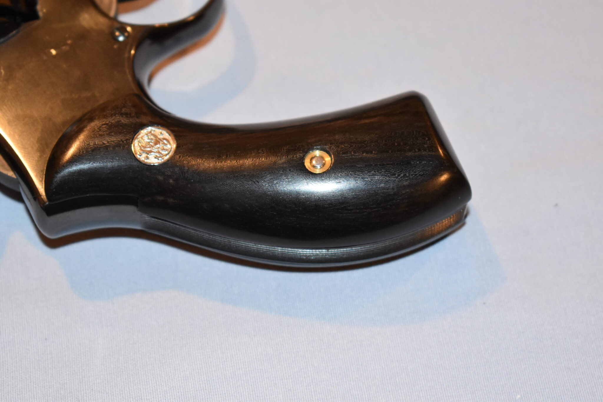 SMITH & WESSON K OR L FRAME ROUND BUTT CUSTOM EBONY GRIPS KRBE1 - Image 6