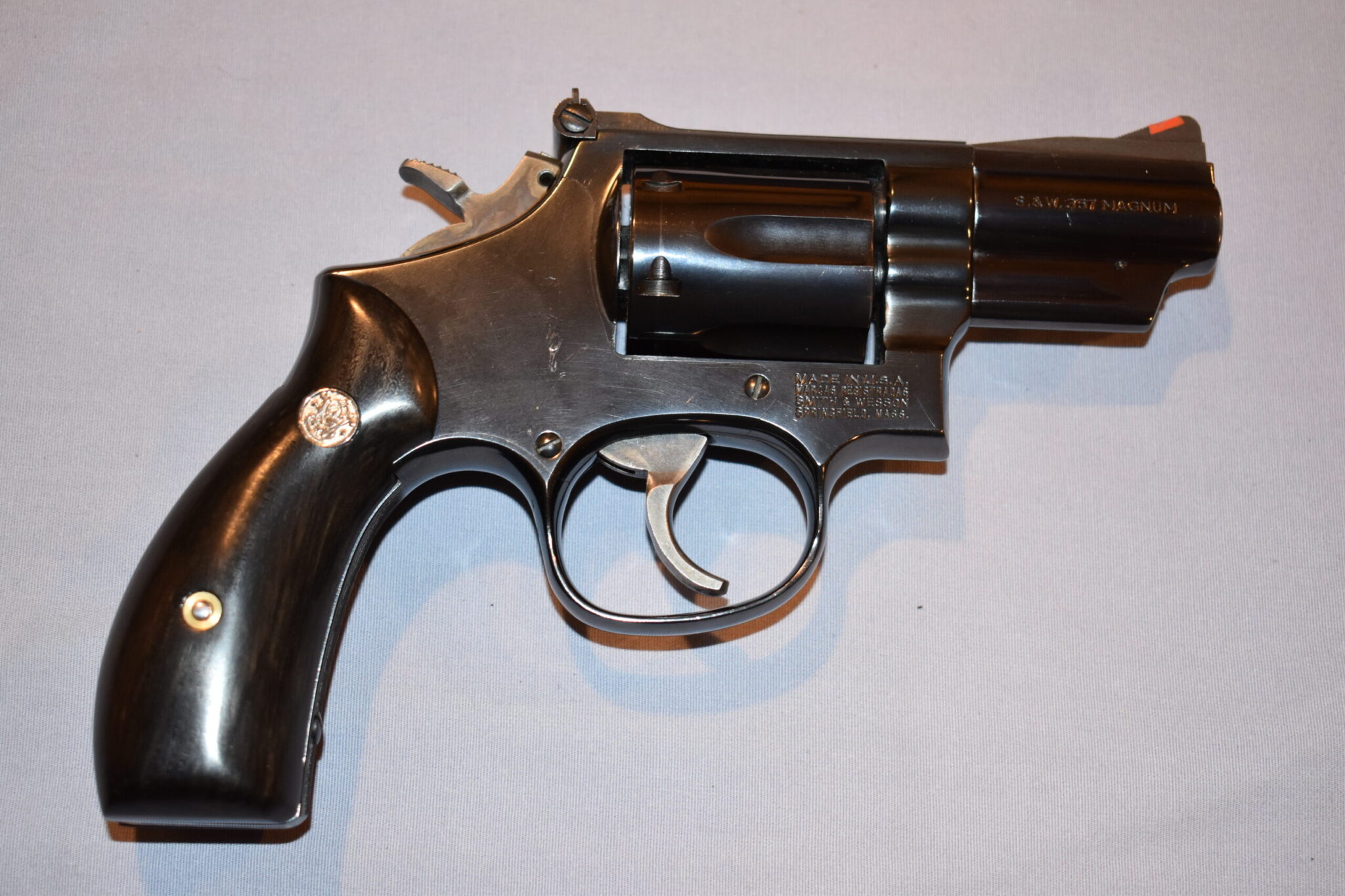 SMITH & WESSON K OR L FRAME ROUND BUTT CUSTOM EBONY GRIPS KRBE1 - Image 7