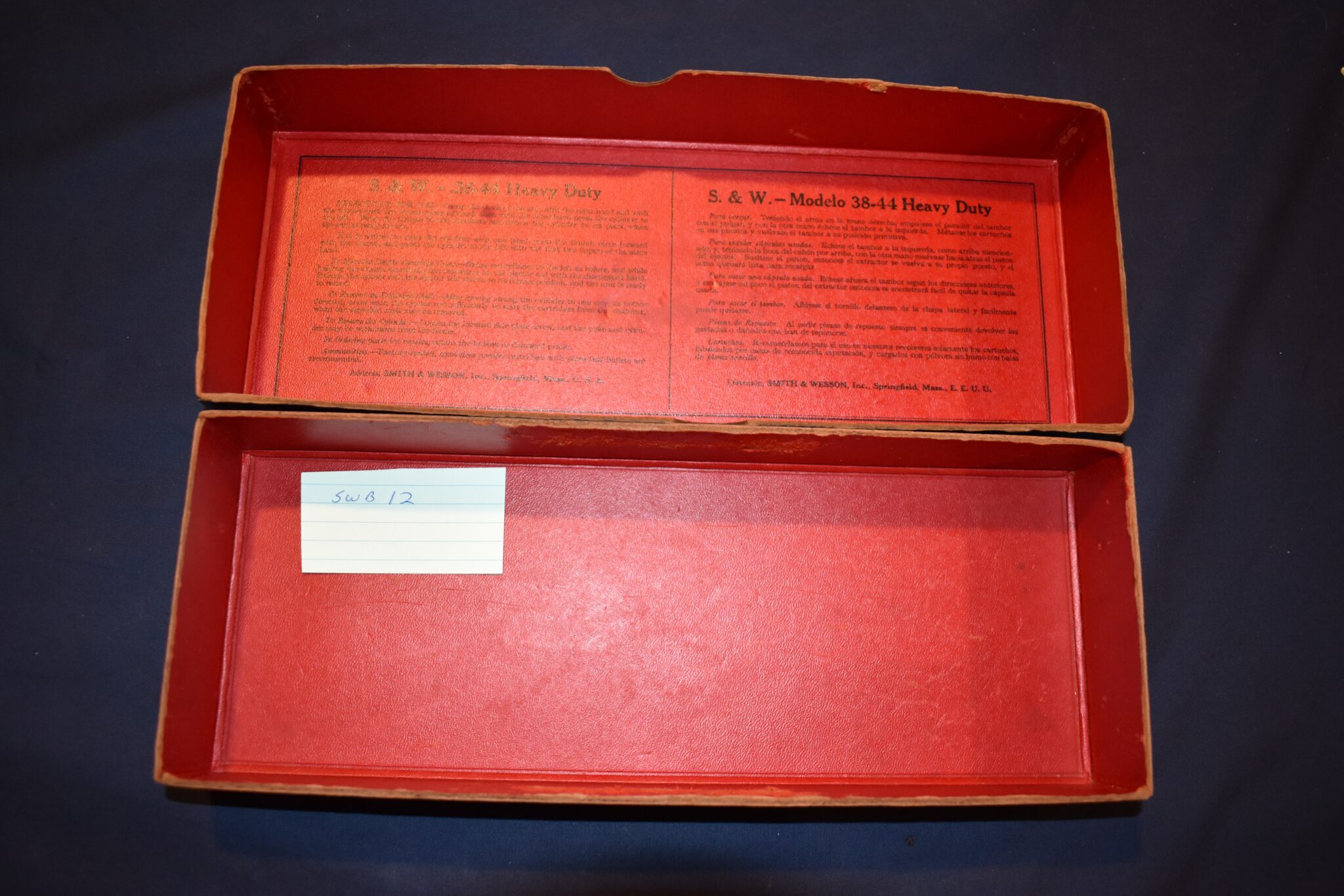 SMITH & WESSON PRE-WAR 38/44 HEAVY DUTY REVOLVER BOX SWB12 - Image 3
