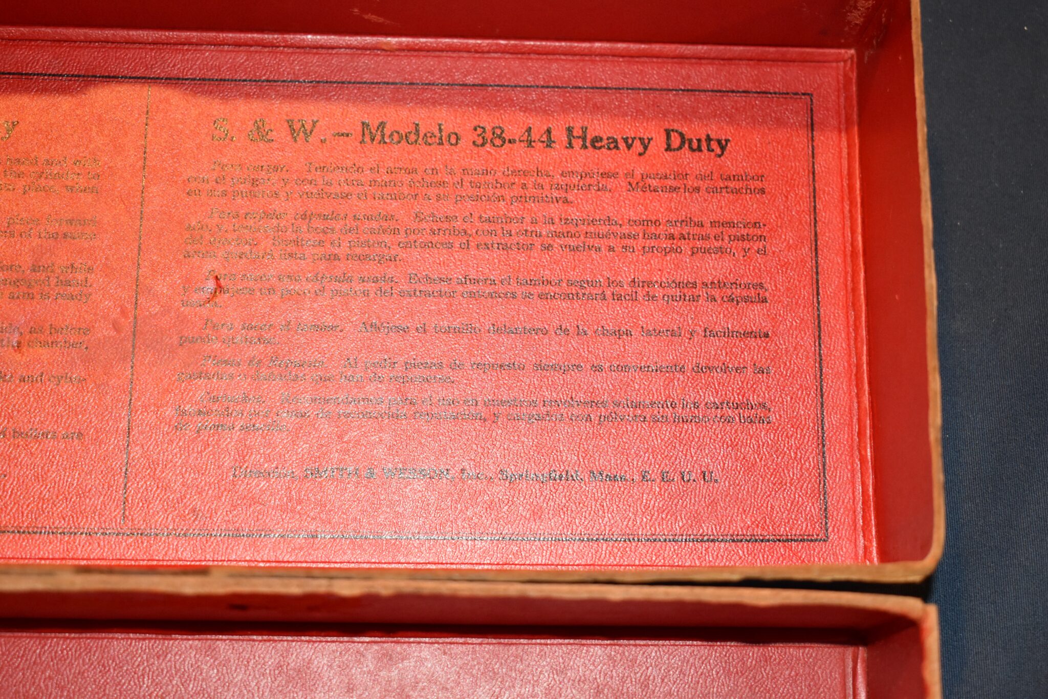 SMITH & WESSON PRE-WAR 38/44 HEAVY DUTY REVOLVER BOX SWB12 - Image 4