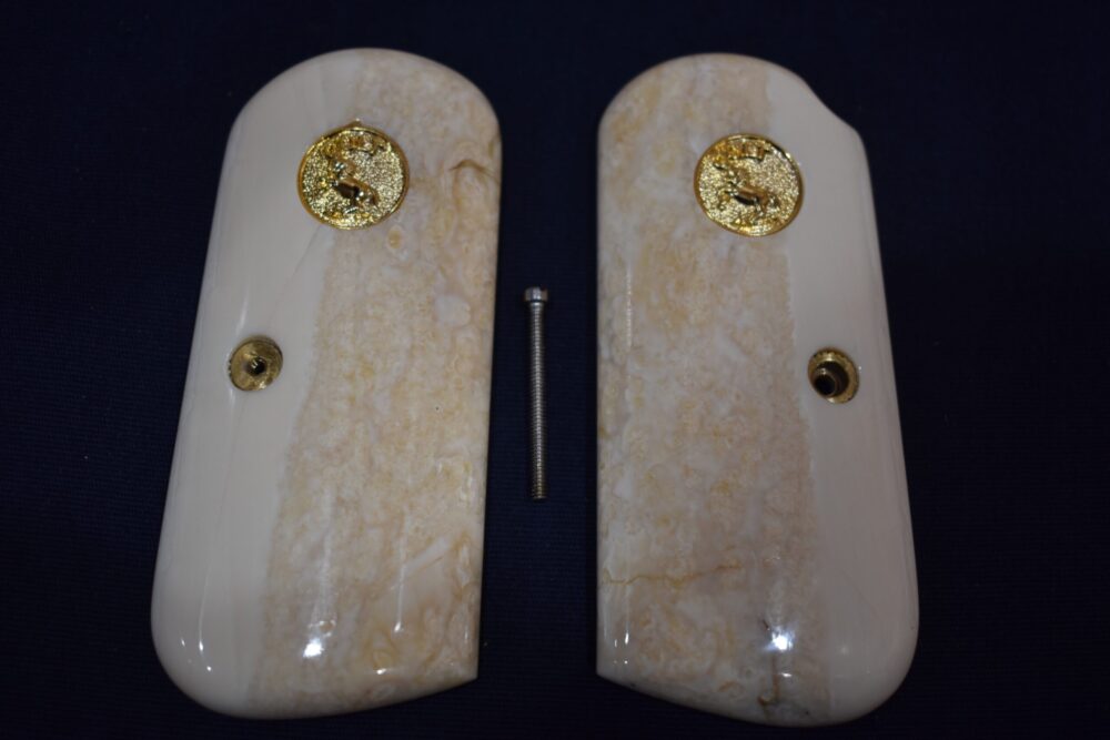 COLT 19803 / 1908 POCKET HAMMERLESS FOSSILIZED WALRUS IVORY GRIPS 1903FWI2 - Image 2