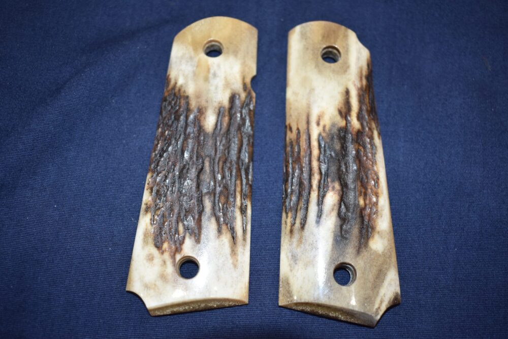 COLT 1911 FULL BARK COVERAGE ELK STAG GRIPS 1911RS2
