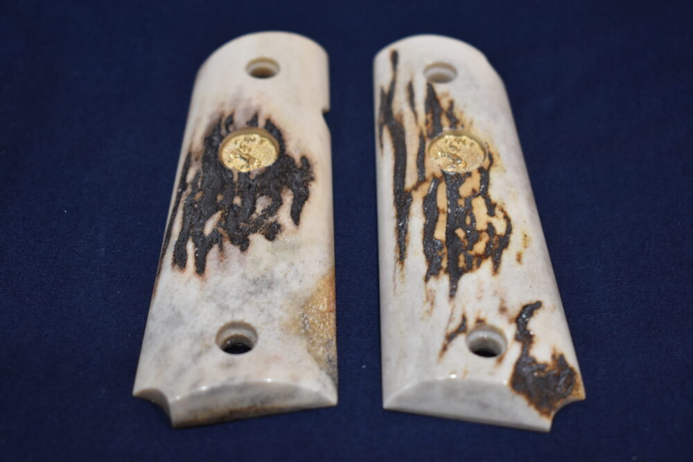 COLT 1911 VINTAGE SAMBAR STAG GRIPS 1911SS45 - Image 3