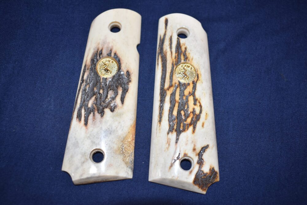 COLT 1911 VINTAGE SAMBAR STAG GRIPS 1911SS45