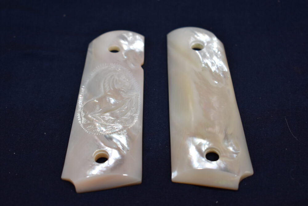 COLT 1911 OFFICER'S MODEL CARVED MOTHER OF PEARL GRIPS 1911OMMOP3 - Image 3