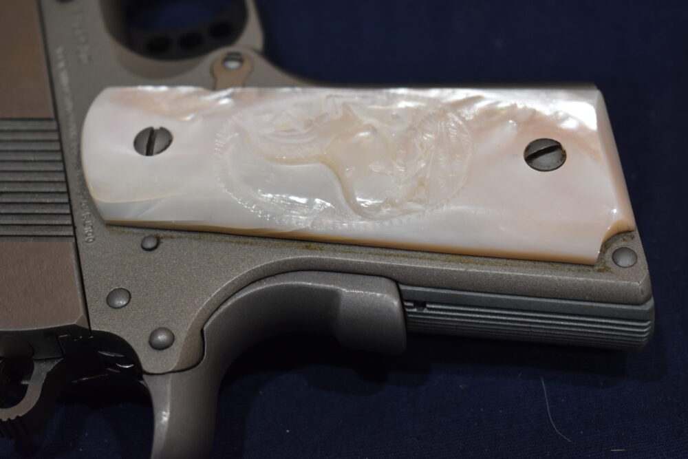 COLT 1911 OFFICER'S MODEL CARVED MOTHER OF PEARL GRIPS 1911OMMOP3 - Image 8