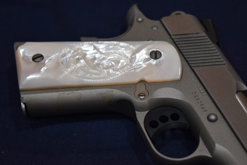 COLT 1911 OFFICER'S MODEL CARVED MOTHER OF PEARL GRIPS 1911OMMOP3 - Image 13