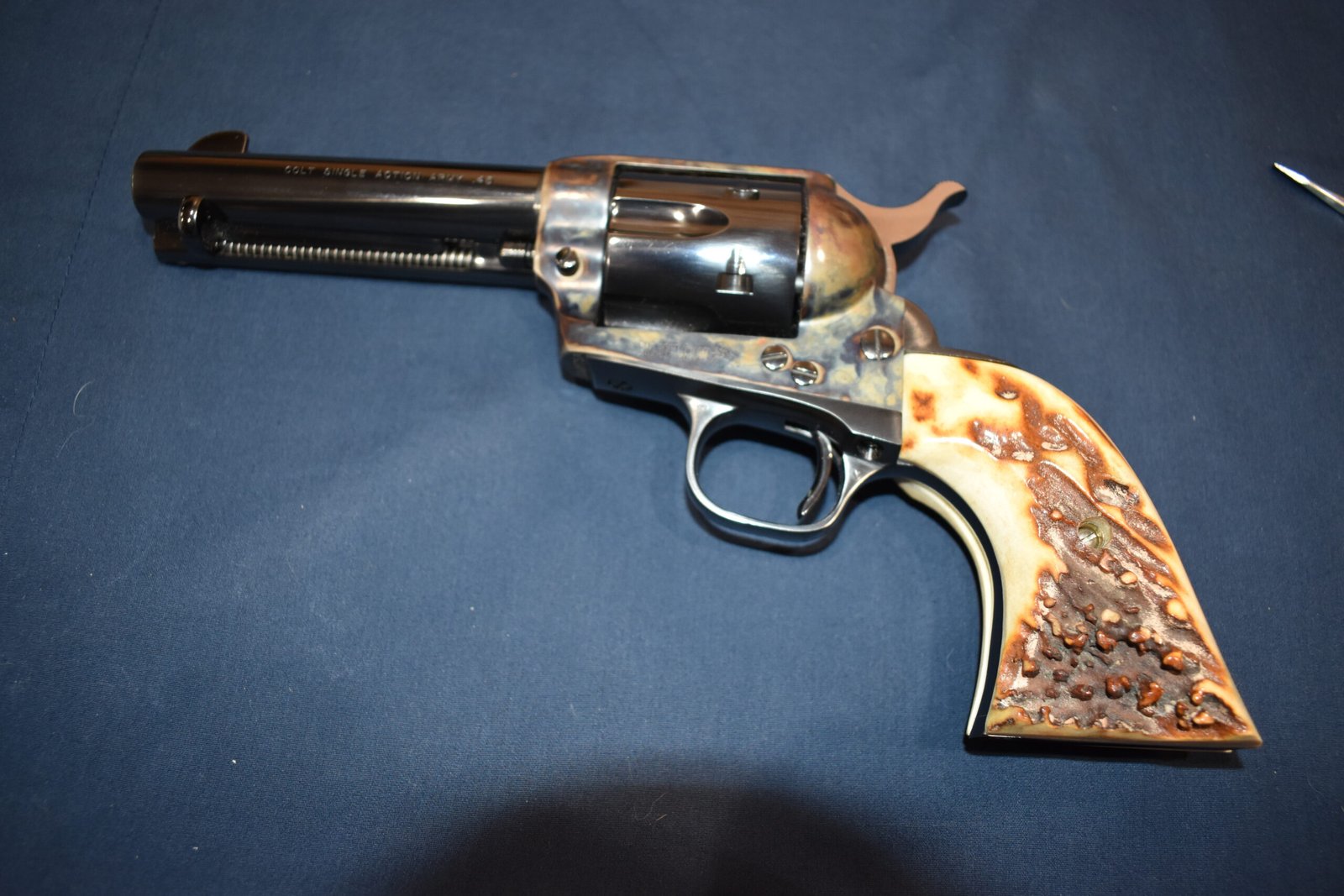 COLT SINGLE ACTION ARMY (S.A.A.) VINTAGE SAMBAR STAG GRIPS SAAS56 - Image 6