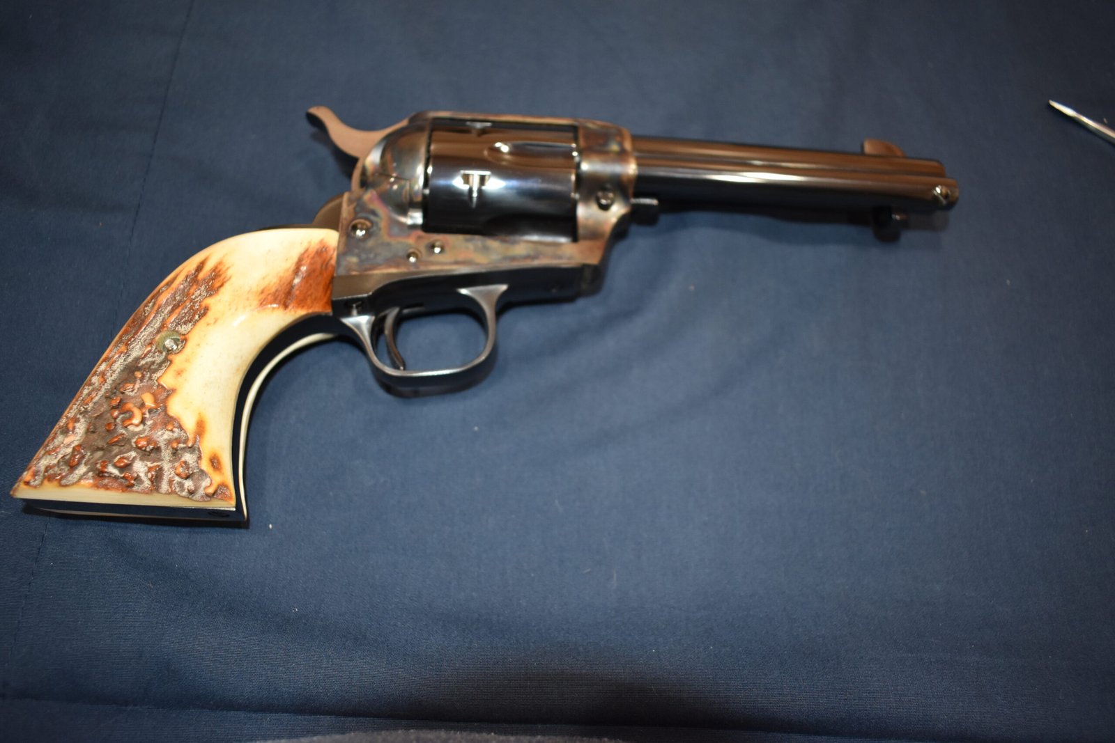 COLT SINGLE ACTION ARMY (S.A.A.) VINTAGE SAMBAR STAG GRIPS SAAS56 - Image 9